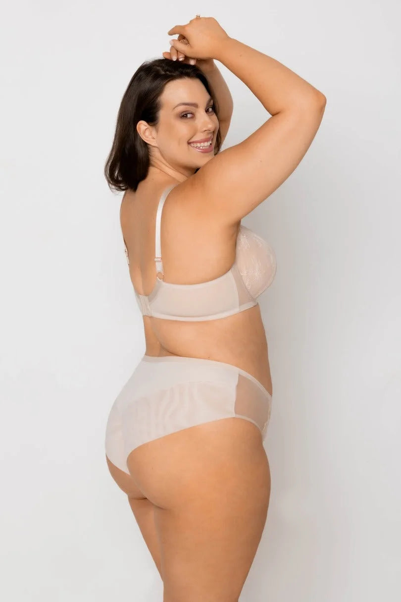 Reggiseno soft in pizzo - monaco - beige