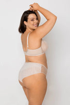 Reggiseno soft in pizzo - monaco - beige