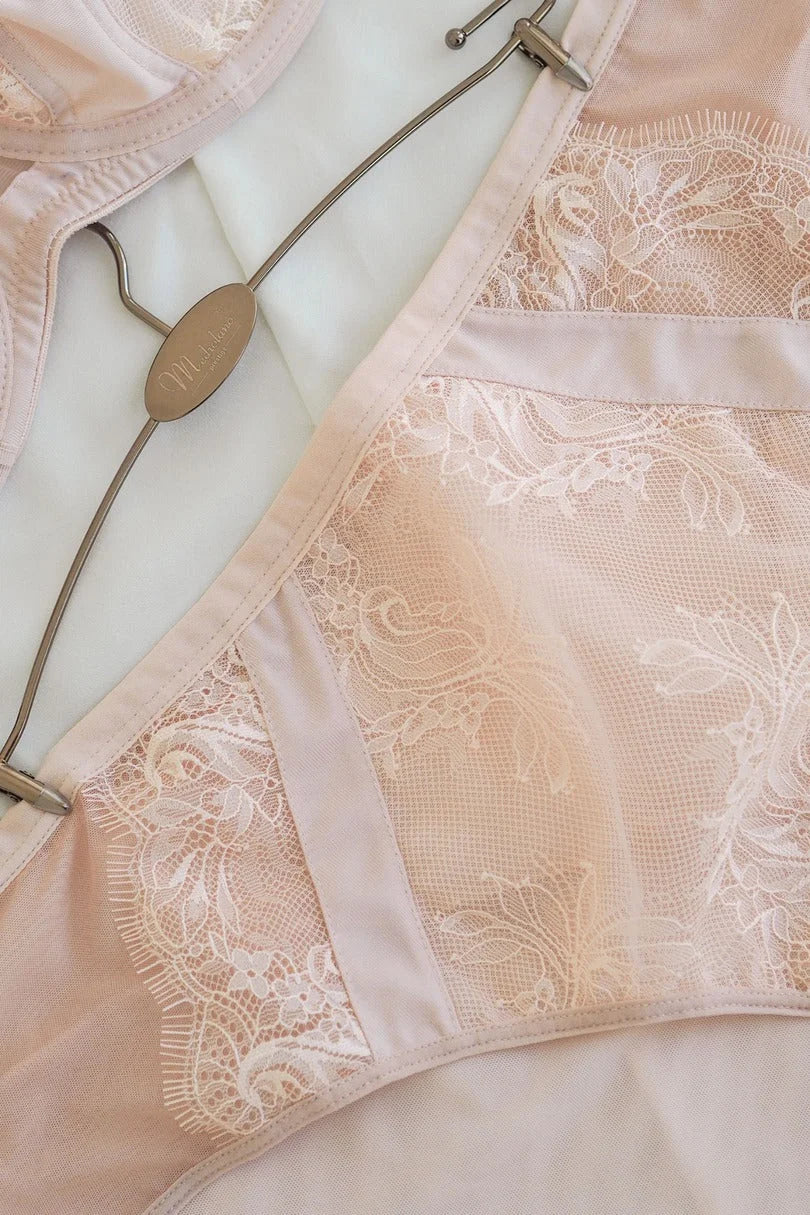 Reggiseno soft in pizzo - monaco - beige