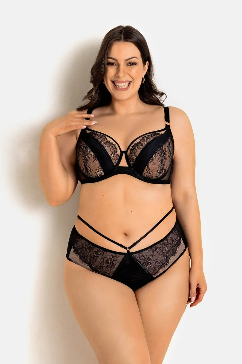 Reggiseno soft in pizzo - monaco - nero