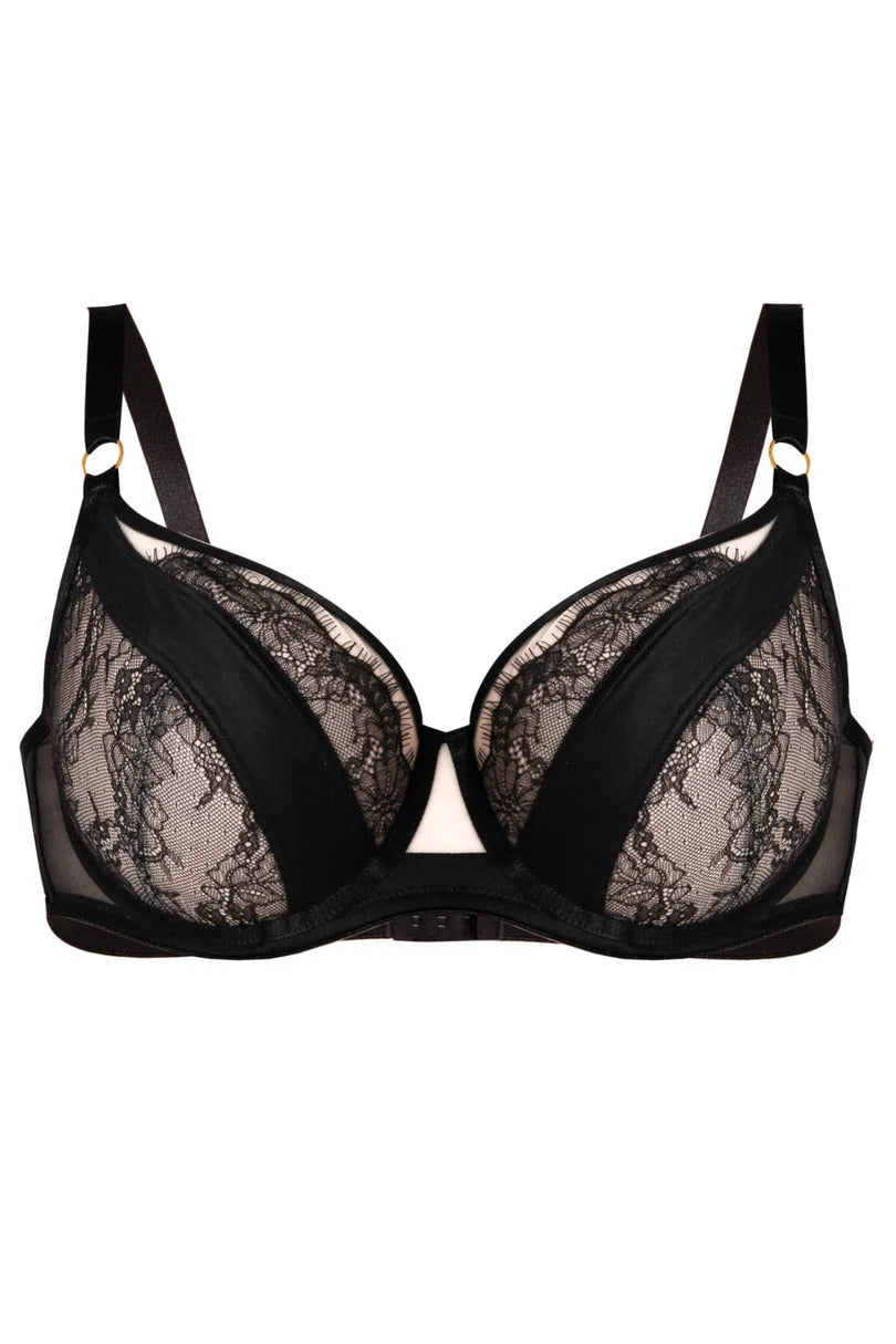 Reggiseno soft in pizzo - monaco - nero