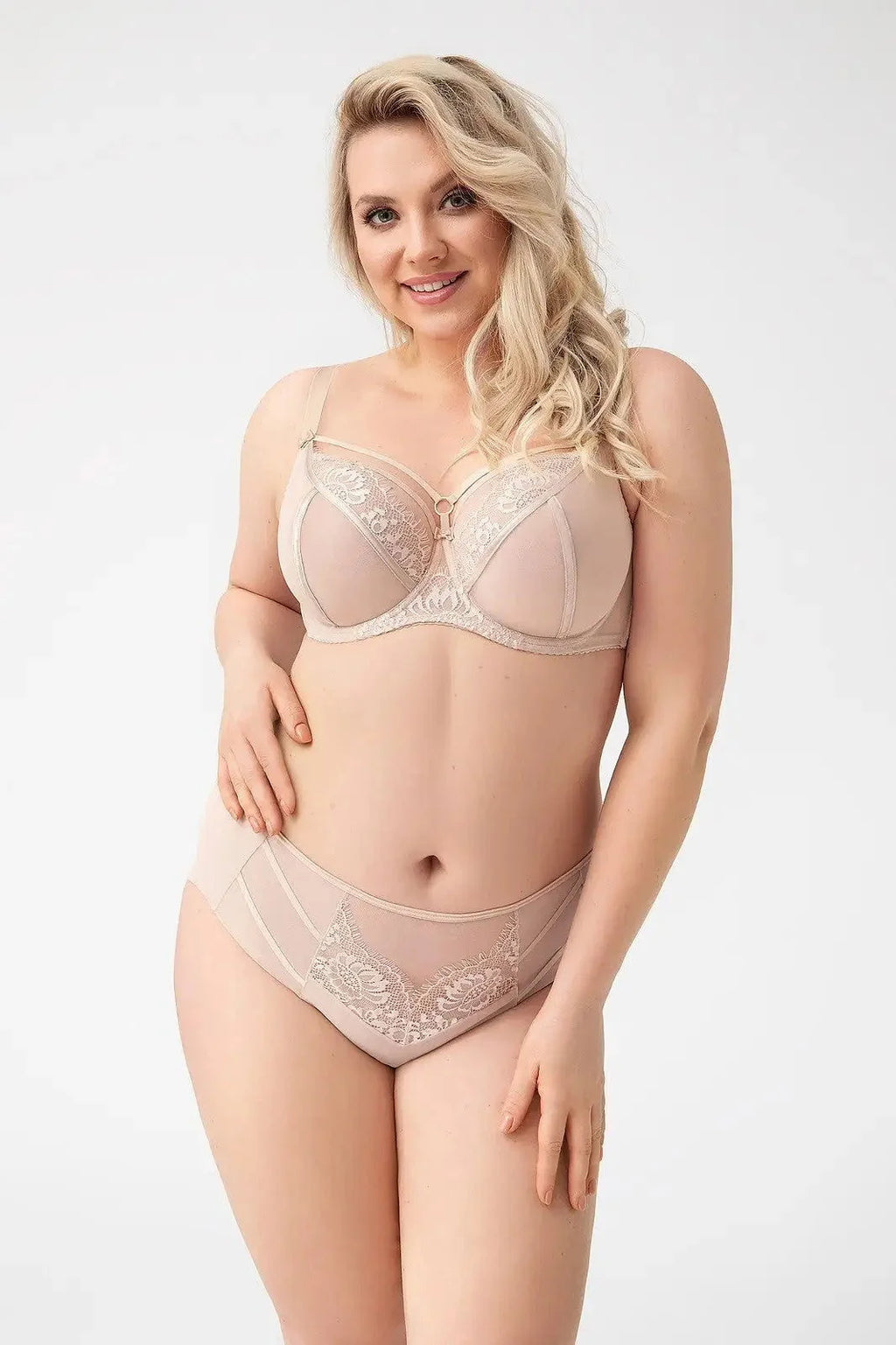 Reggiseno soft in tulle a doppio strato (paradise) - beige