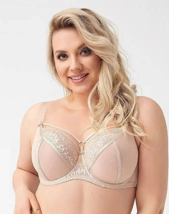 Reggiseno soft in tulle a doppio strato (paradise) - beige