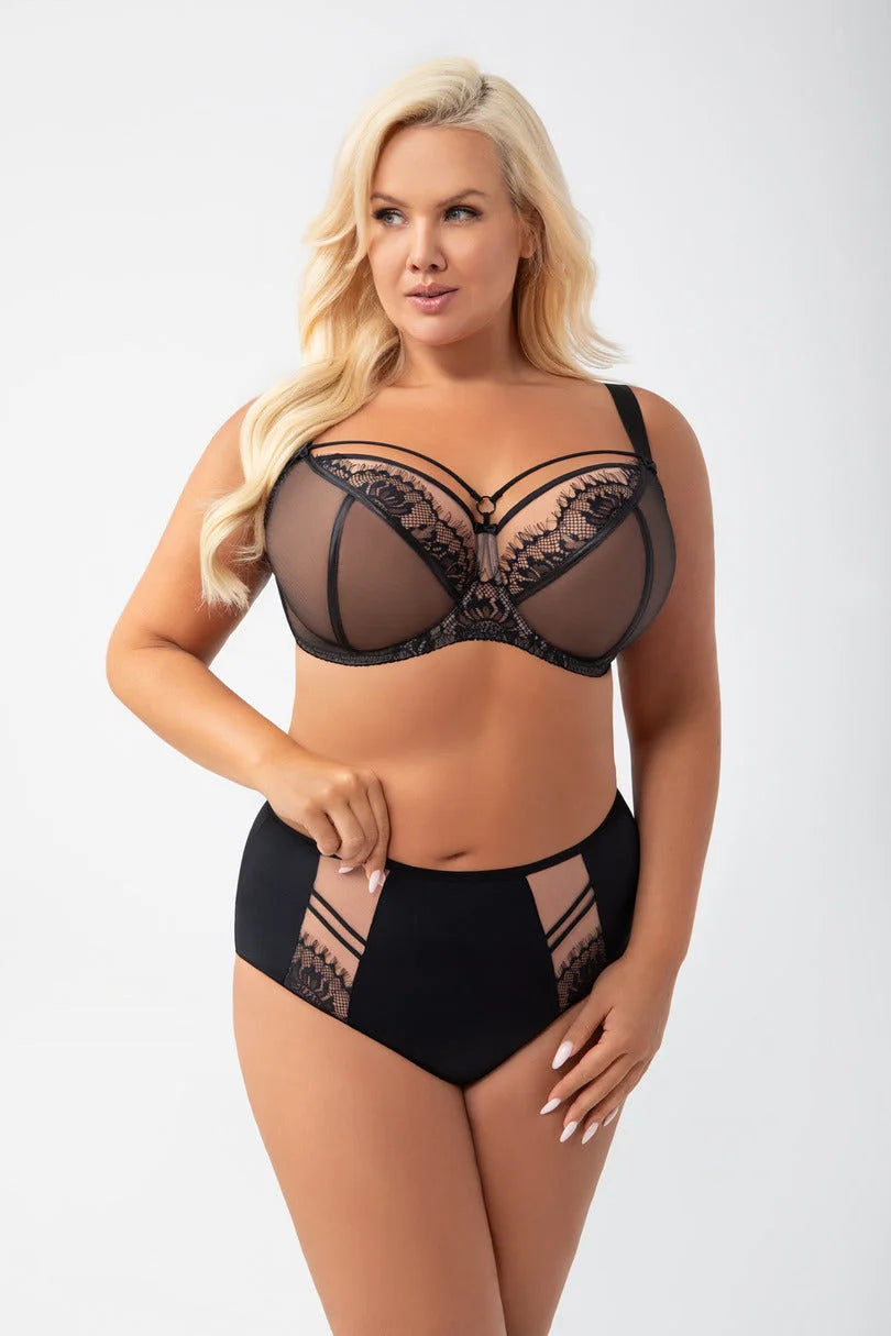 Reggiseno soft in tulle a doppio strato (paradise) - nero