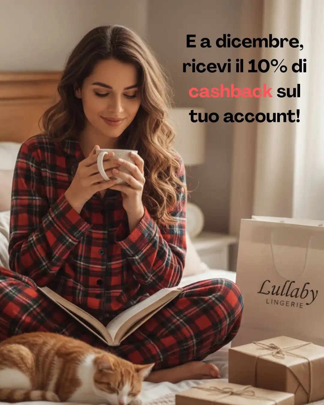 Set di pigiama in flanella a quadri rossi con calzini abbinati e design accogliente.