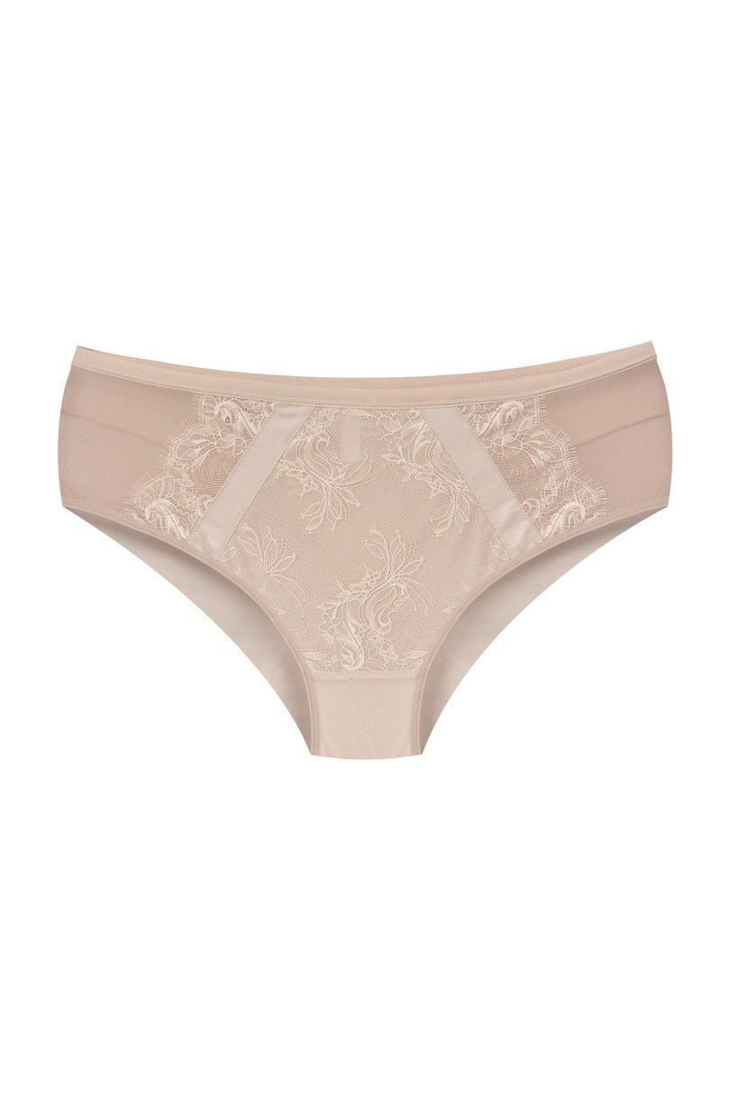 Slip da donna alti in pizzo - MONACO - Beige - Lullaby Lingerie