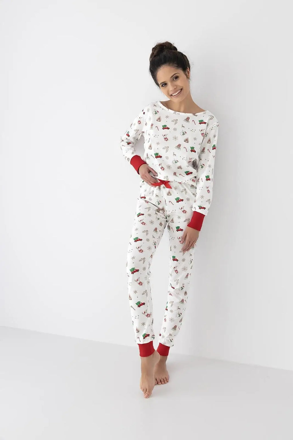 Samantha | pigiama da donna 100% cotone | tema natalizio