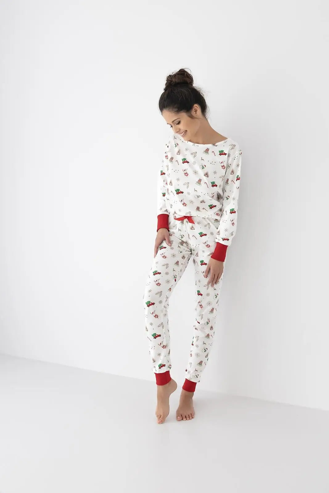 Samantha | pigiama da donna 100% cotone | tema natalizio
