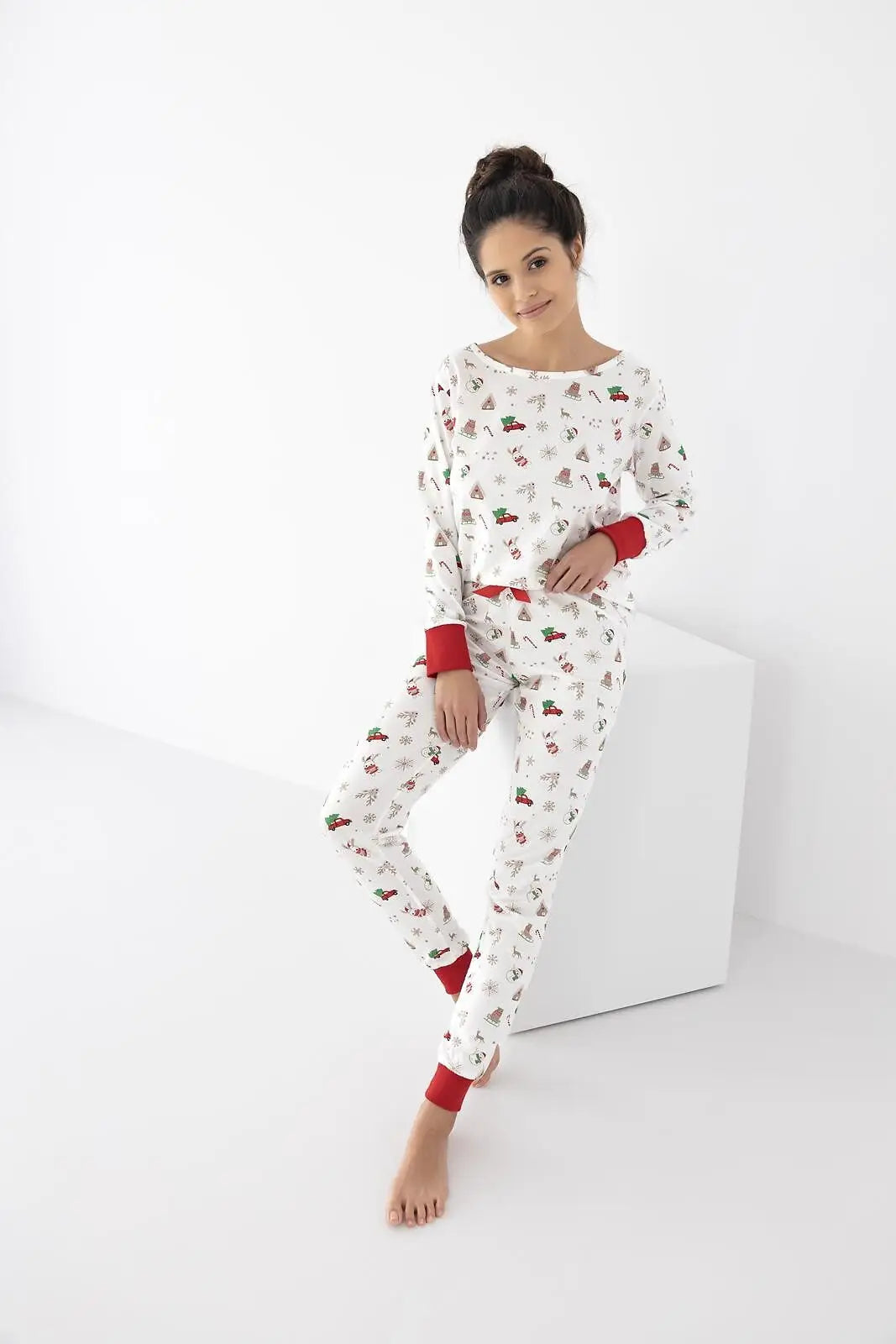 Samantha | pigiama da donna 100% cotone | tema natalizio