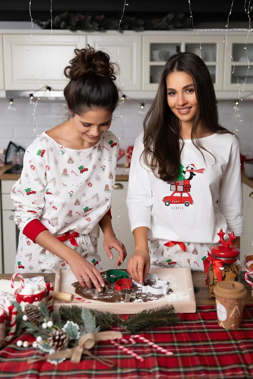 Samantha | pigiama da donna 100% cotone | tema natalizio