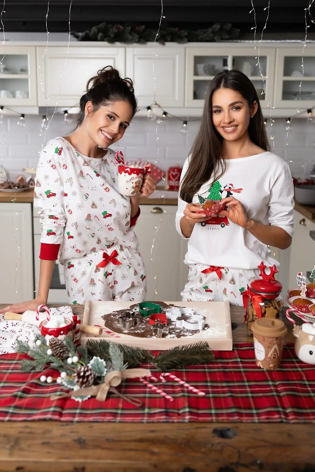 Samantha | pigiama da donna 100% cotone | tema natalizio