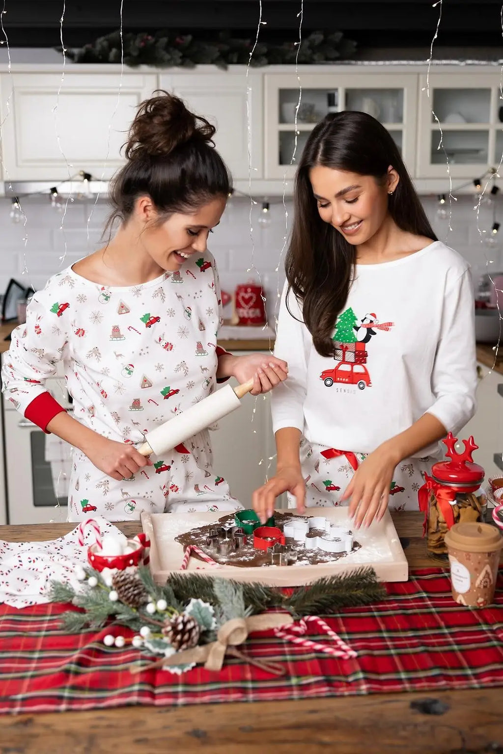 Samantha | pigiama da donna 100% cotone | tema natalizio