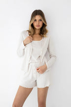 Set homewear 3 pezzi in cotone ajouré (jaylani)