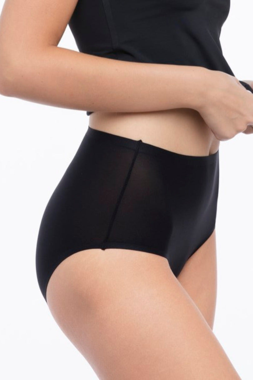 Slip a vita alta in microfibra ultrapiatta simple maxi