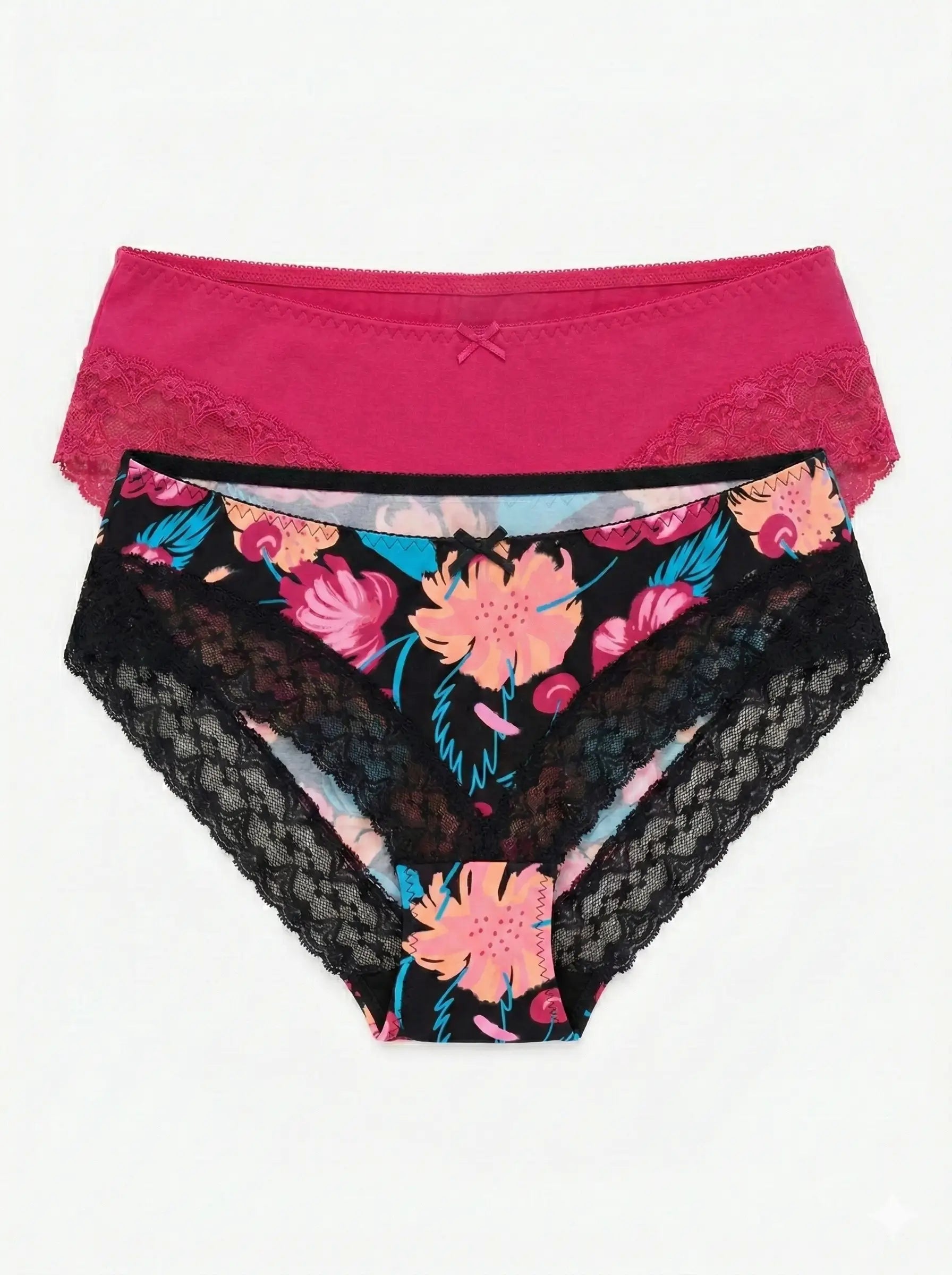Slip in bamboo e pizzo - pack da 2 pezzi (nantes lpb 516)