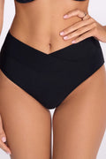 Slip bikini brasiliana a v con effetto arricciato (new