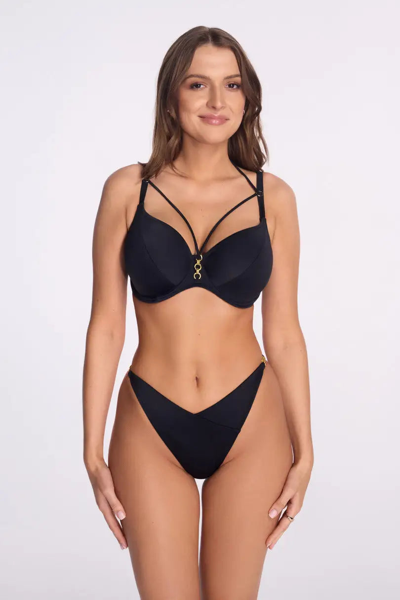 Slip bikini brasiliano a v (new black)