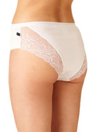 Slip bikini in cotone con retro pizzo - confezione da 2