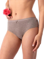 Slip bikini in cotone con retro pizzo - confezione da 2