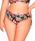Slip bikini con regolazione laterale - floral