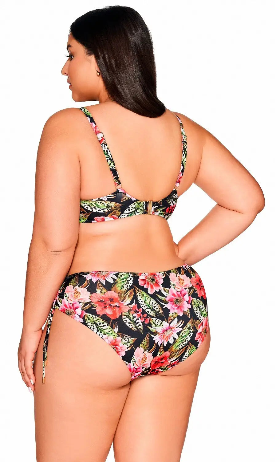 Slip bikini con regolazione laterale - floral