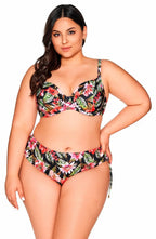 Slip bikini con regolazione laterale - floral