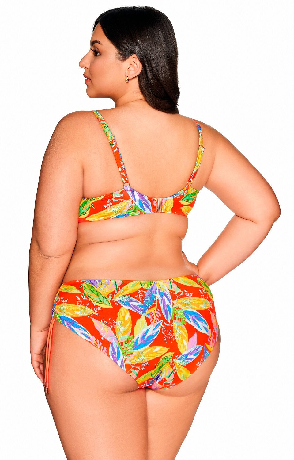 Slip bikini con regolazione laterale - vivid orange