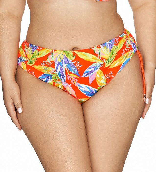 Slip bikini con regolazione laterale - vivid orange