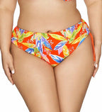Slip bikini con regolazione laterale - vivid orange