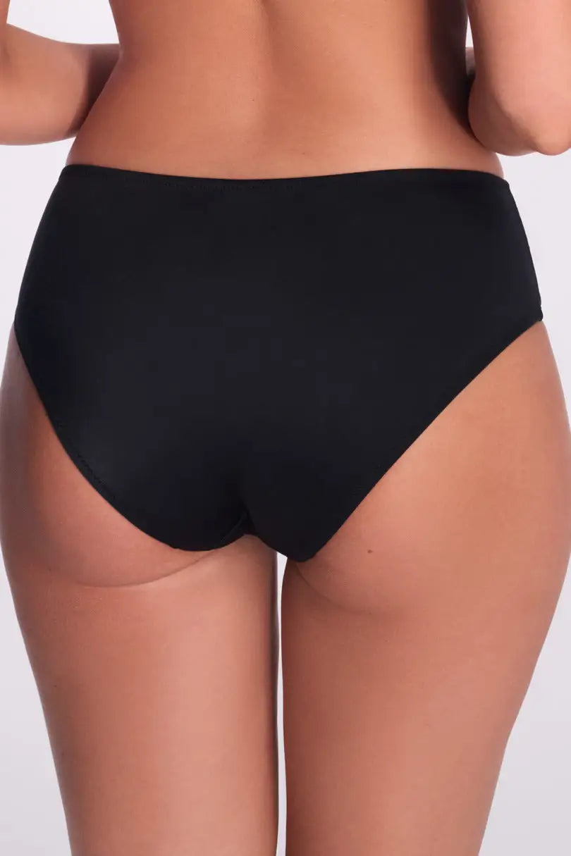 Slip bikini a vita alta modellante (new black)