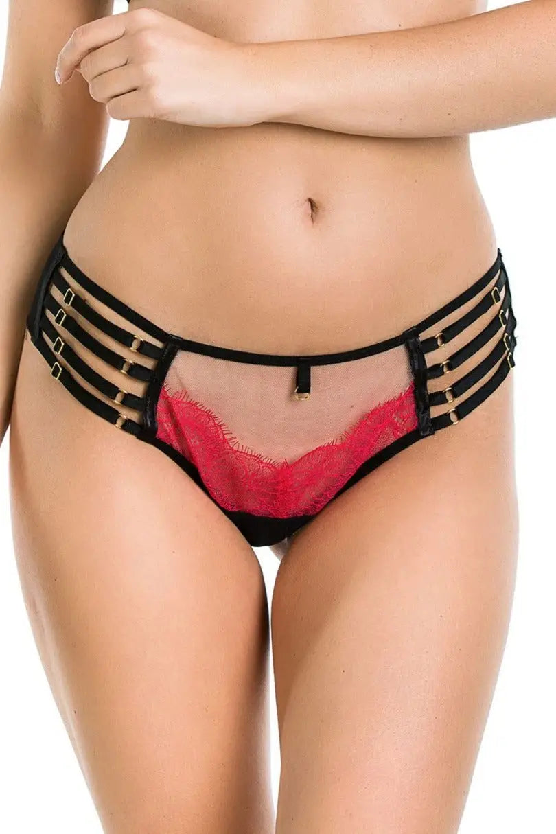 Slip brasiliani - delice - nero rosso