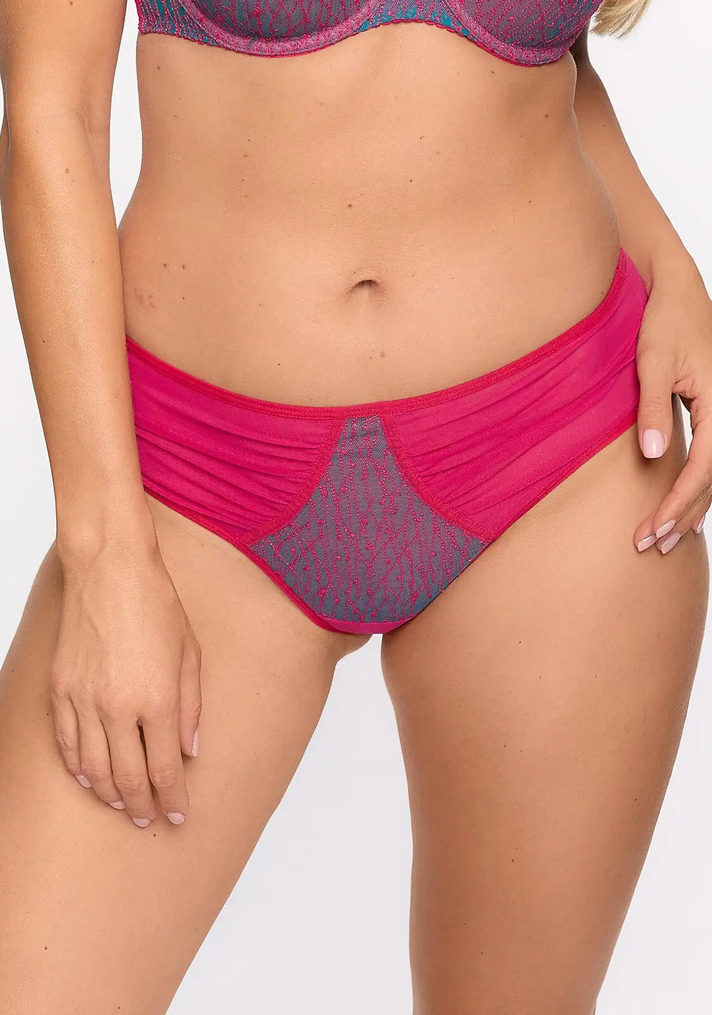 Slip brasiliano da donna in pizzo e tulle - cintia ariel