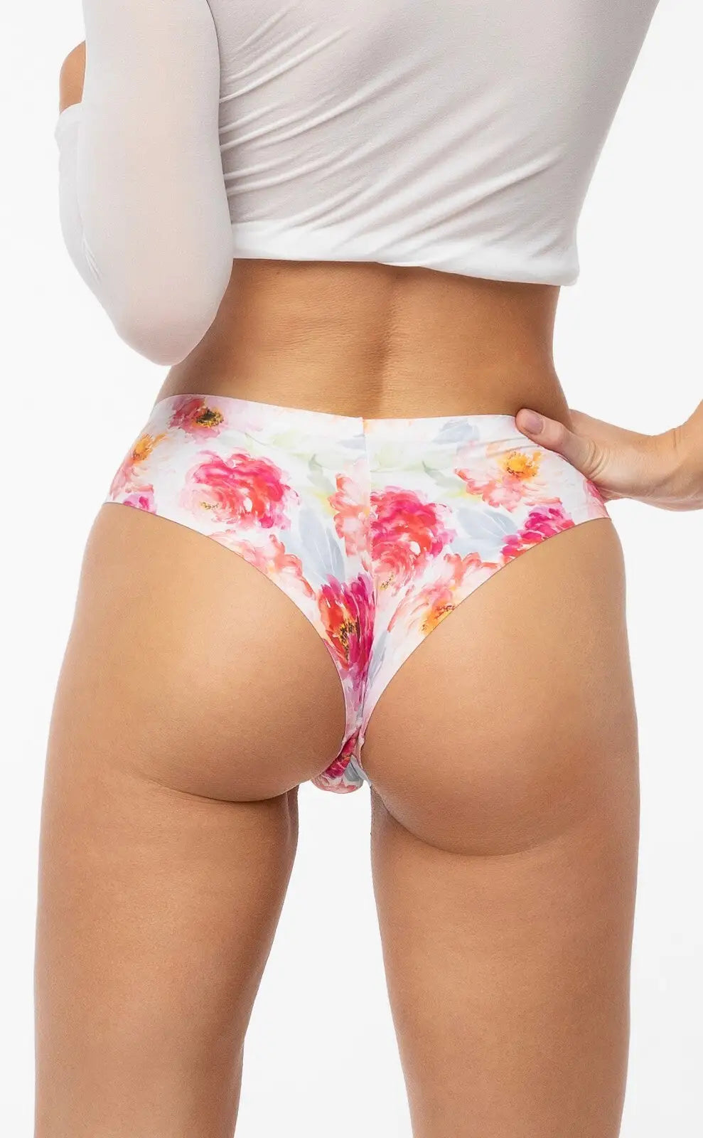 Slip brasiliano da donna senza cuciture - peony simple