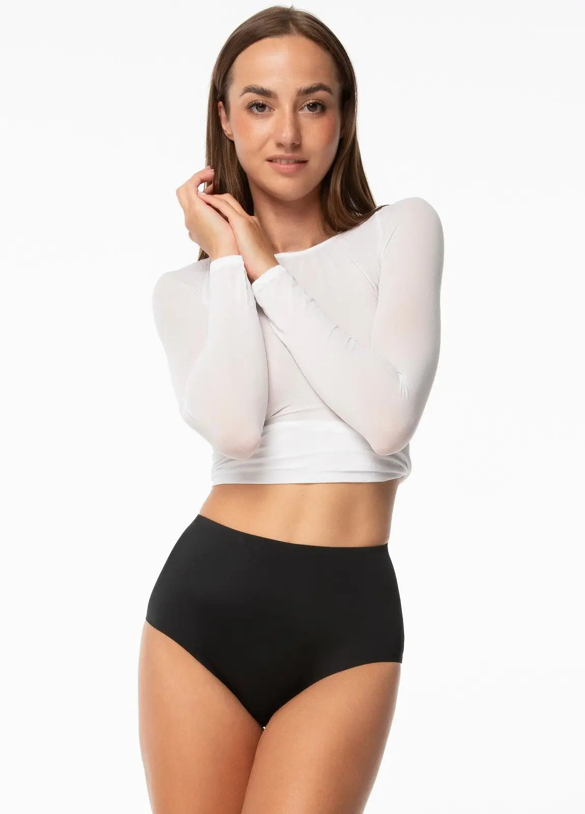 Slip brasiliano da donna vita alta con effetto modellante