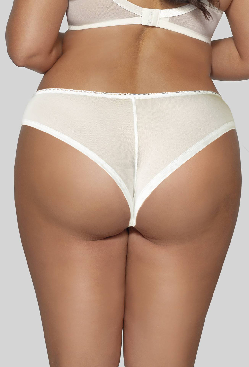 Slip brasiliano in pizzo - evangeline - ecru