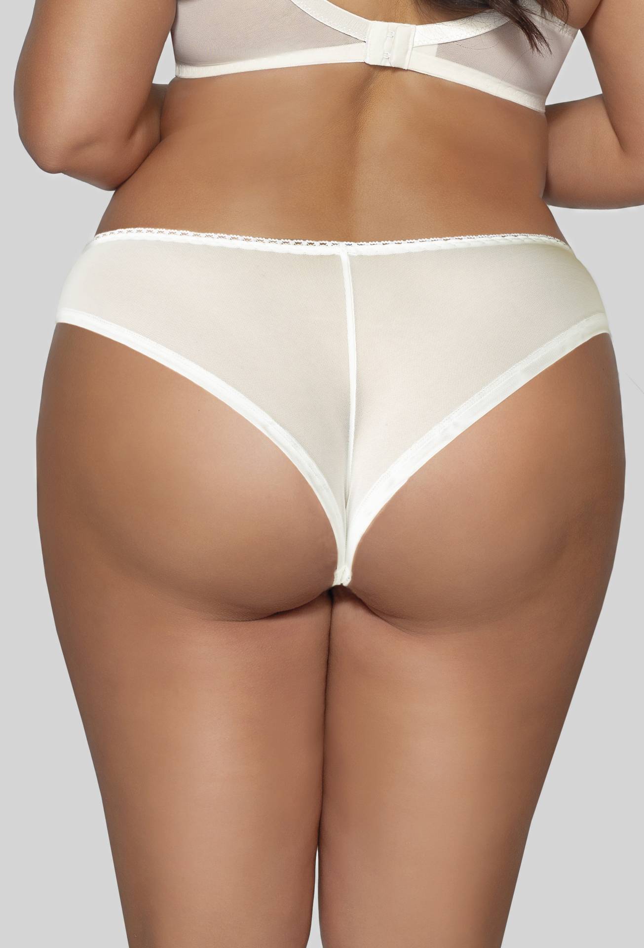 Slip brasiliano in pizzo - evangeline - ecru