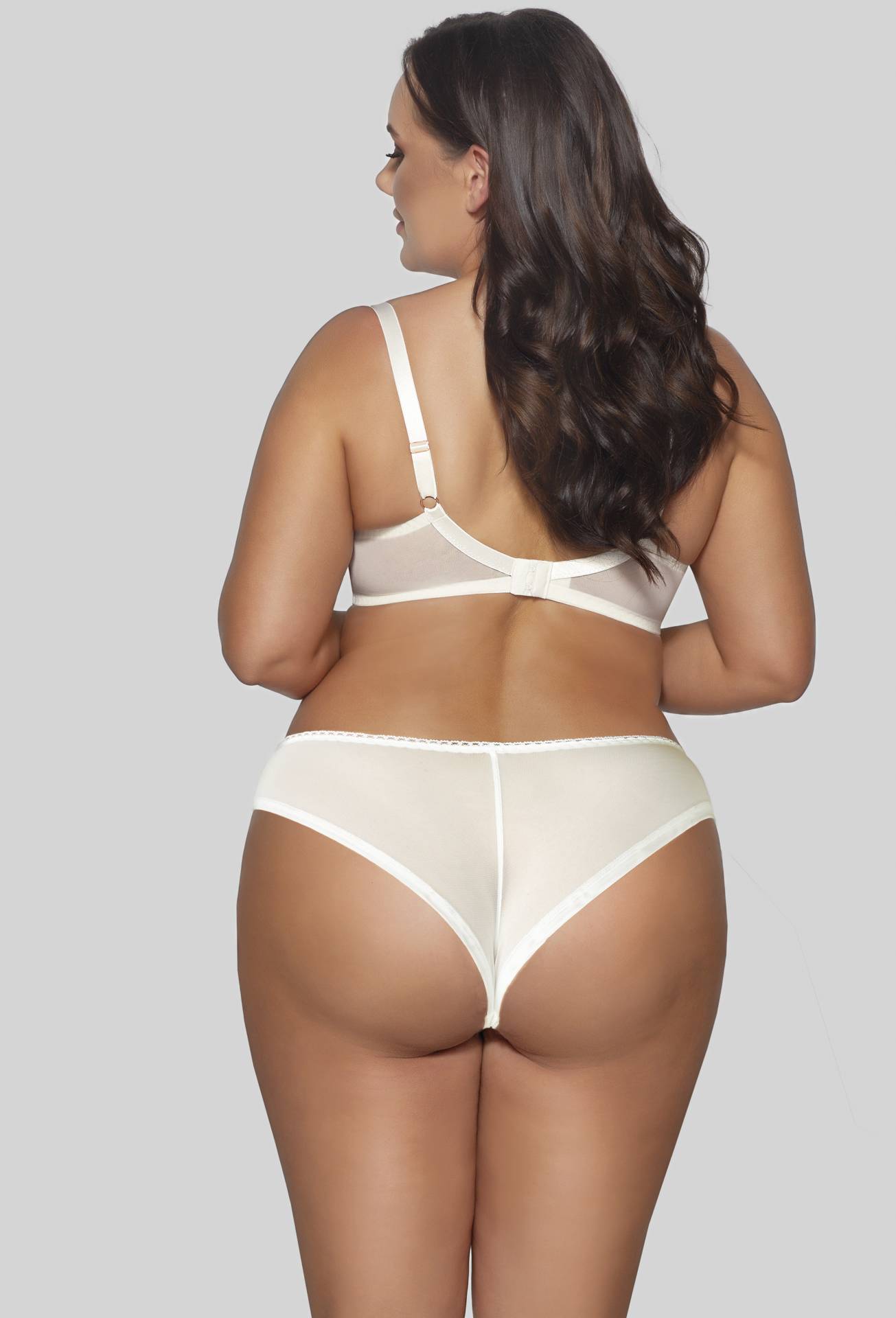 Slip brasiliano in pizzo - evangeline - ecru