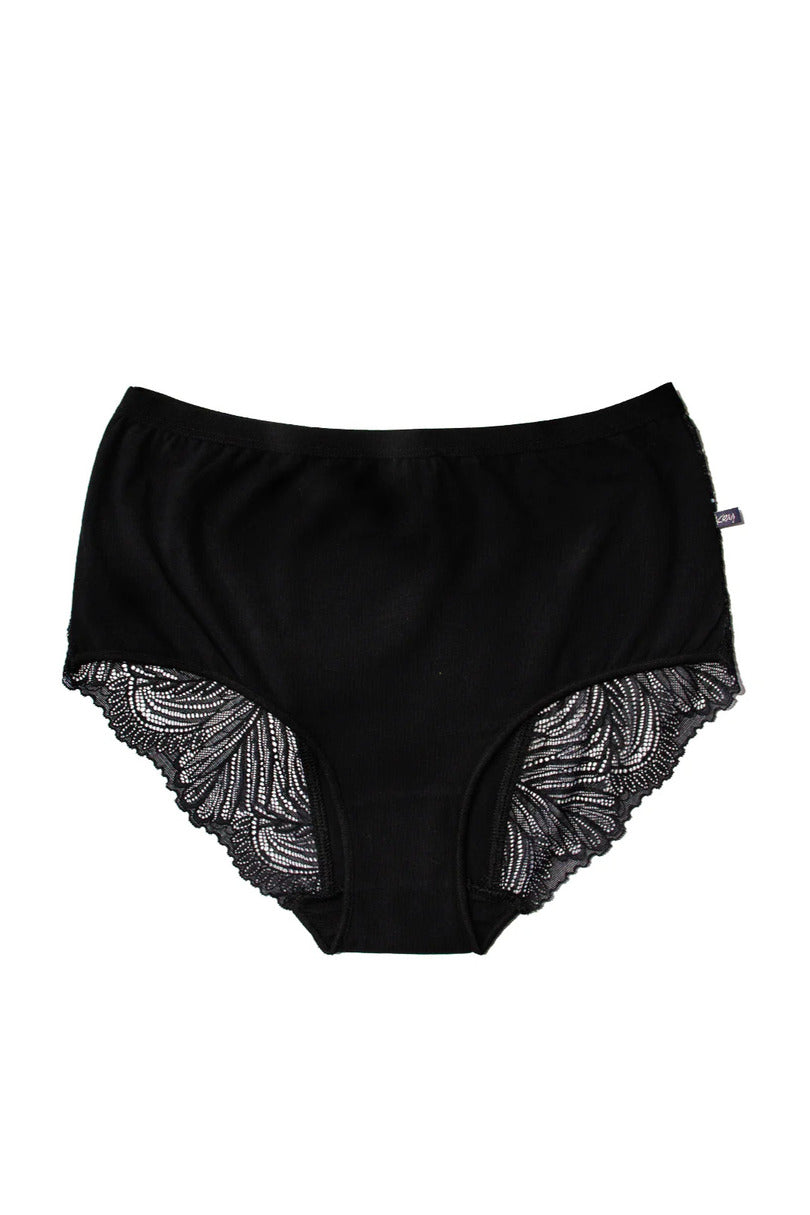 Slip da donna a vita alta con pizzo lpf 112 pack da 2 pezzi