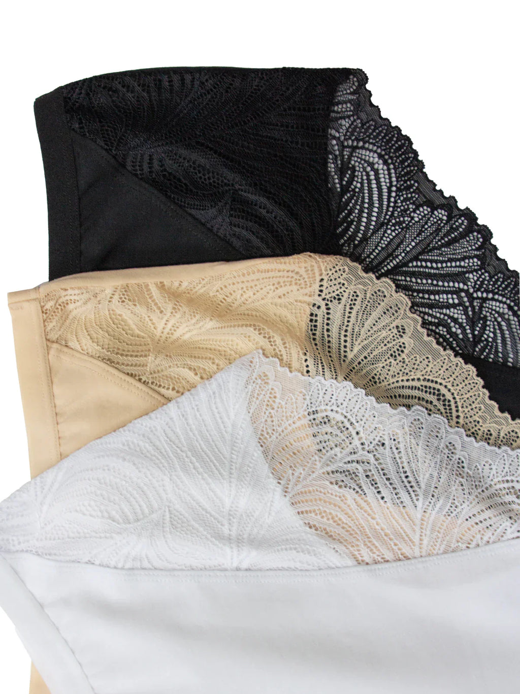 Slip da donna a vita alta con pizzo - lpf 112 - pack da 2