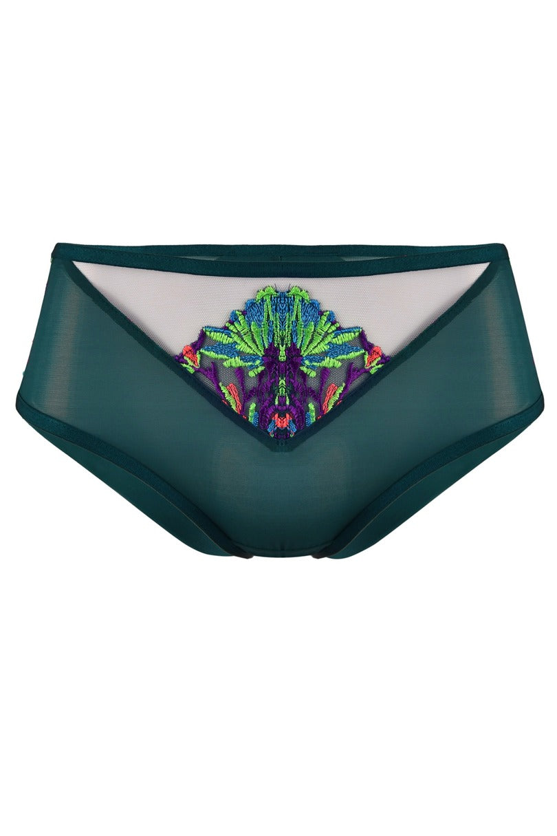 Slip da donna in tulle ricamato illusion