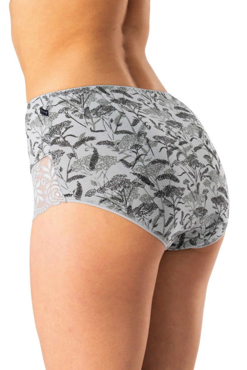 Slip donna a vita alta in cotone con retro in pizzo pack