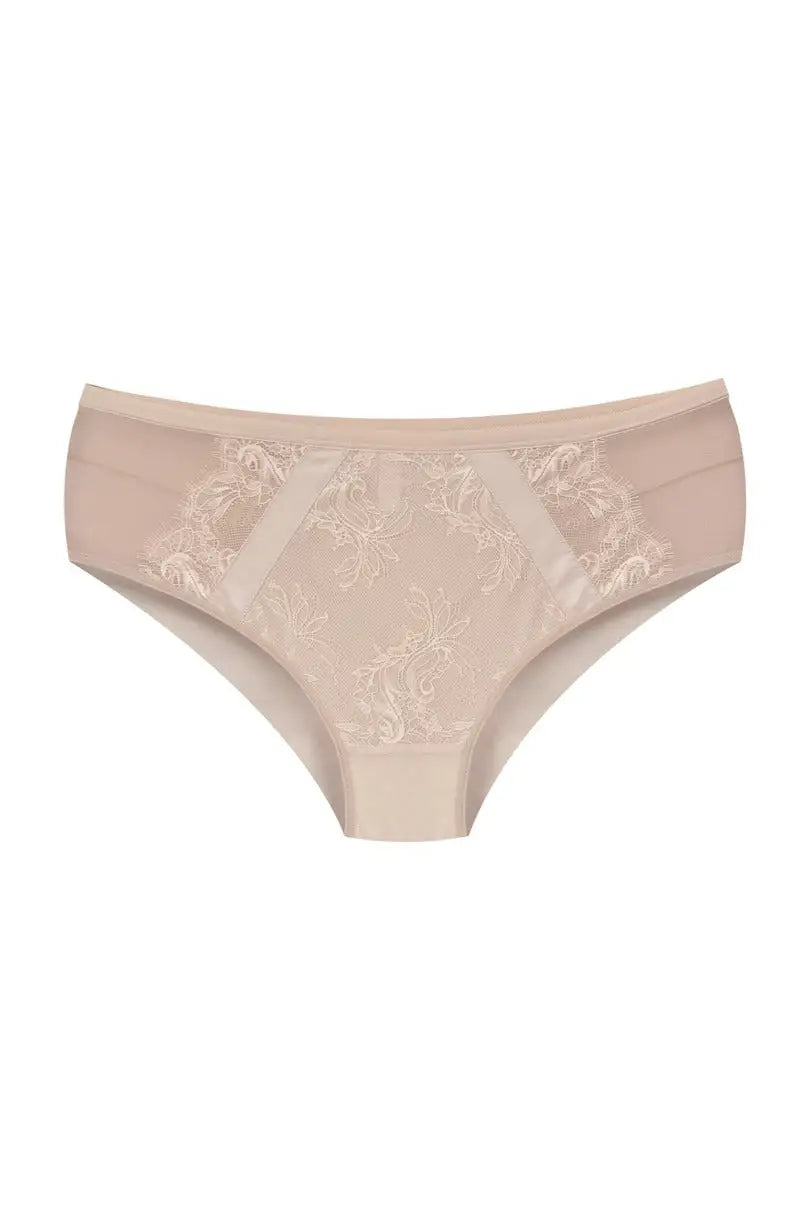Slip da donna alti in pizzo - monaco - beige