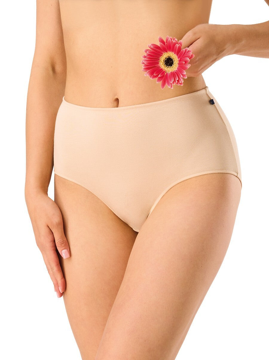 Slip donna in bambù elasticizzato a vita alta - natural