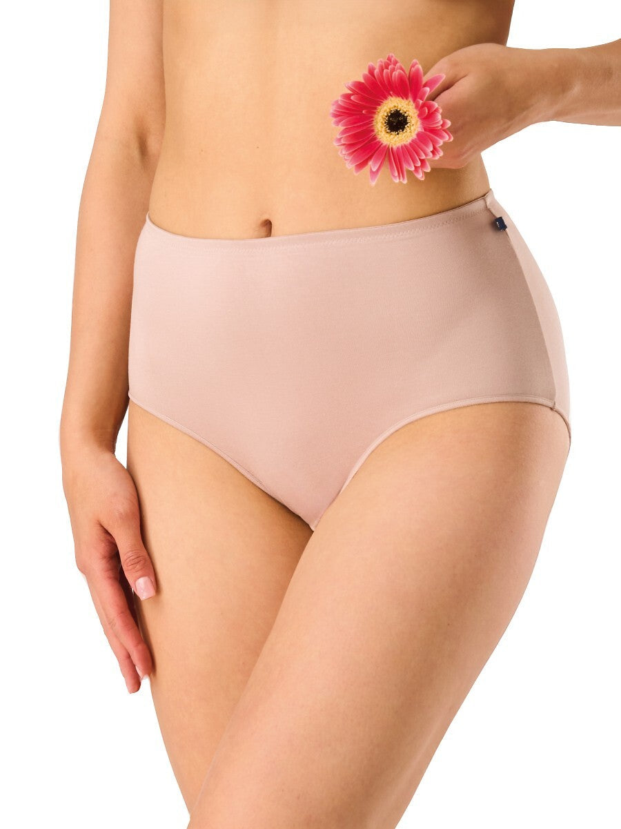 Slip donna in bambù elasticizzato a vita alta - natural