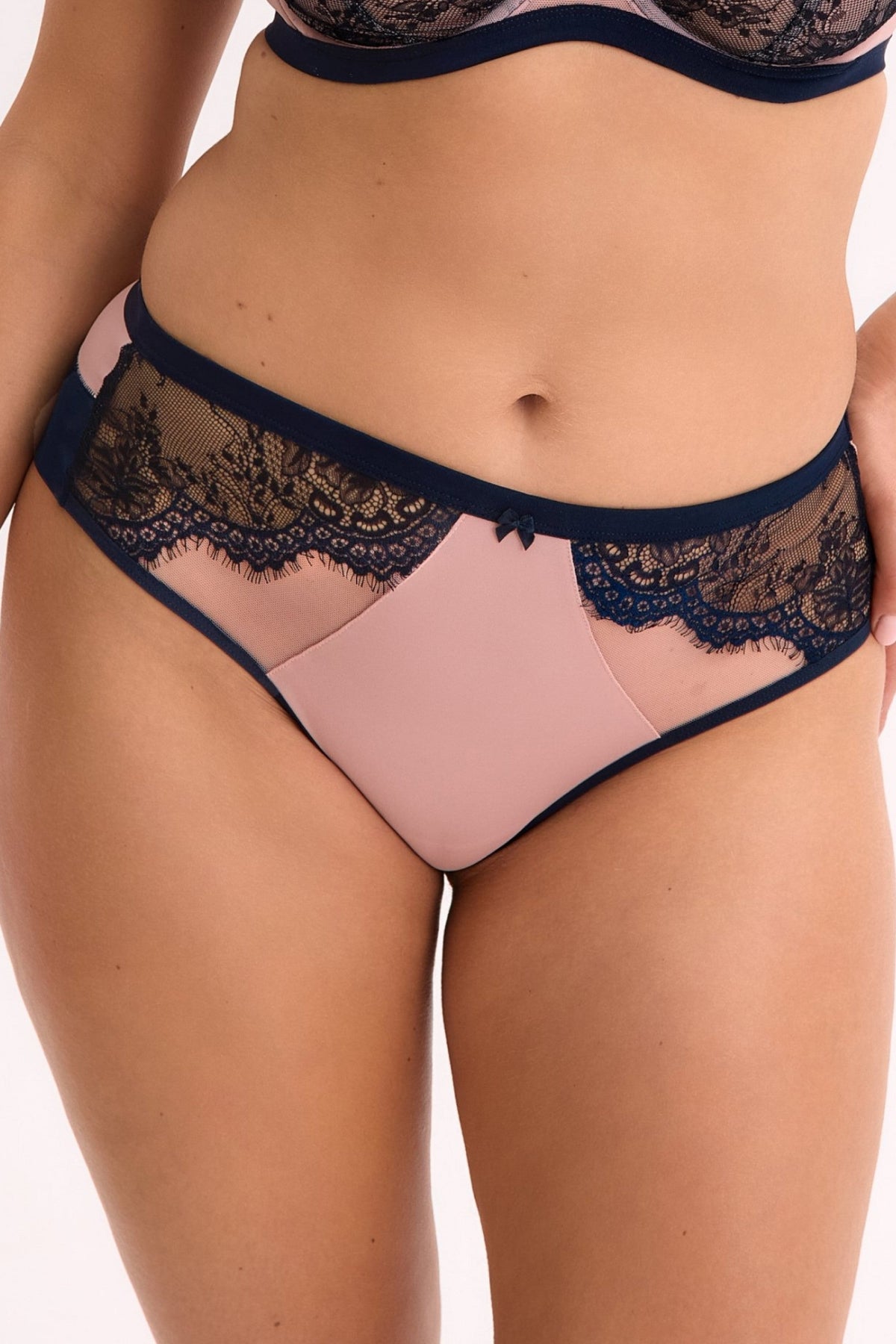 Slip donna brasiliane in pizzo e microfibra aina frida blu