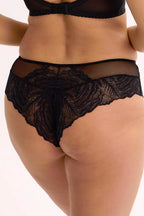 Slip da donna brasiliano in pizzo - isla jessia - nero