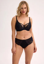 Slip da donna brasiliano in pizzo - isla jessia - nero