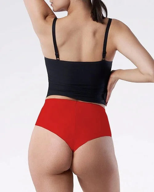 Slip donna brasiliano a vita alta - brasil maxi - rosso
