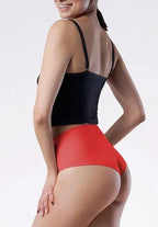 Slip donna brasiliano a vita alta - brasil maxi - rosso