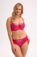 Slip da donna classici in microfibra e tulle ricamato | rhea